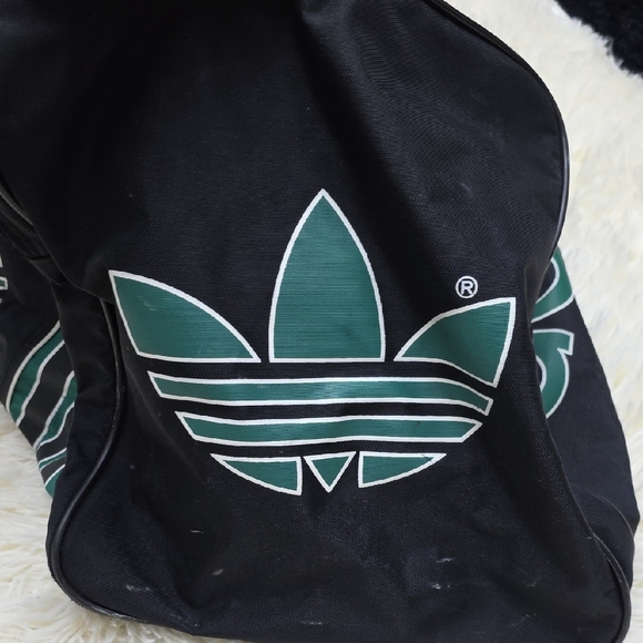 Adidas Vintage Black and Teal Sports Bag - Picture 5 of 14